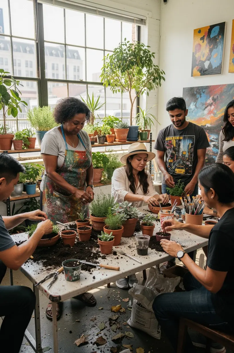 Close-up of hands pointing at a local map highlighting problem areas